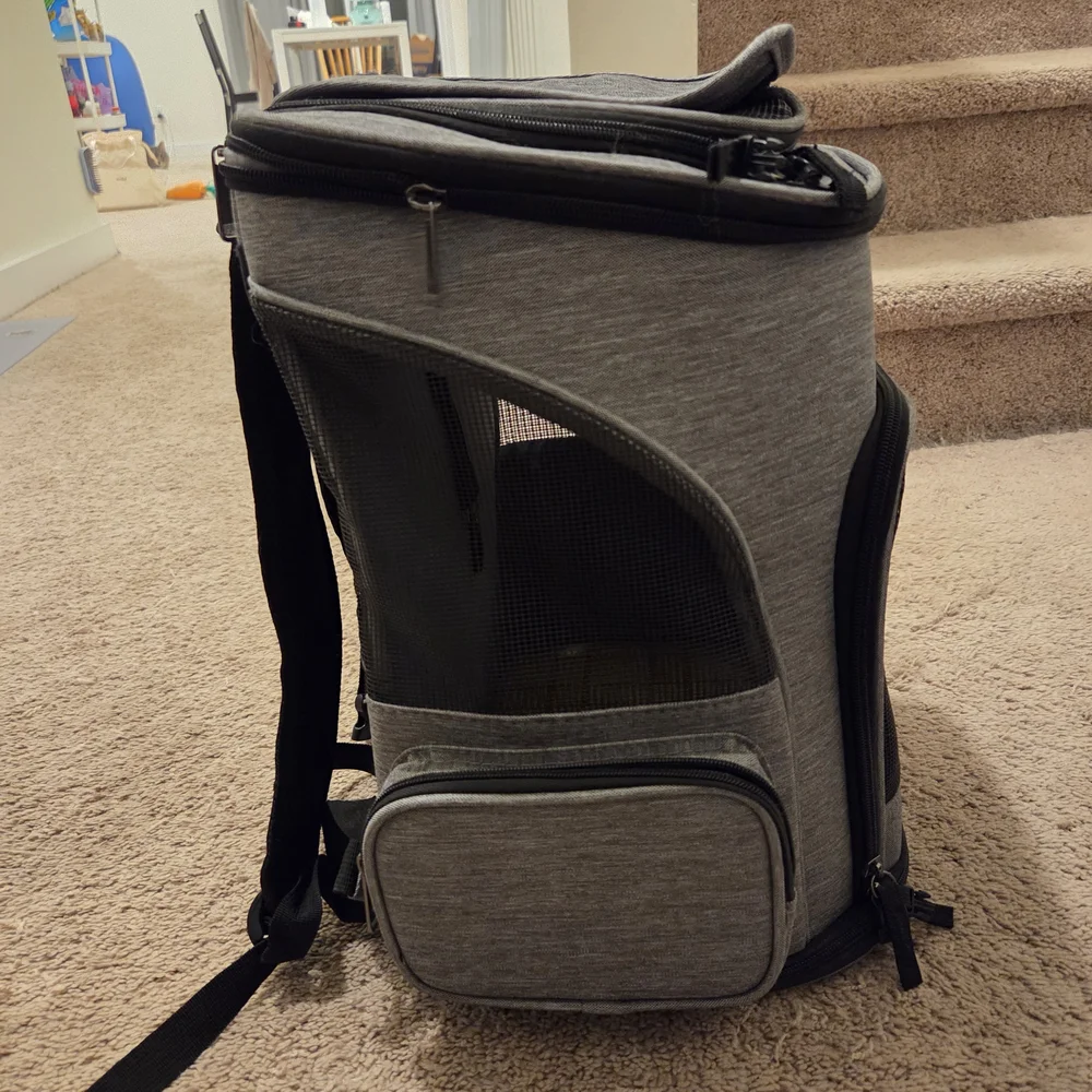 Gray Pet Carrier Backpack